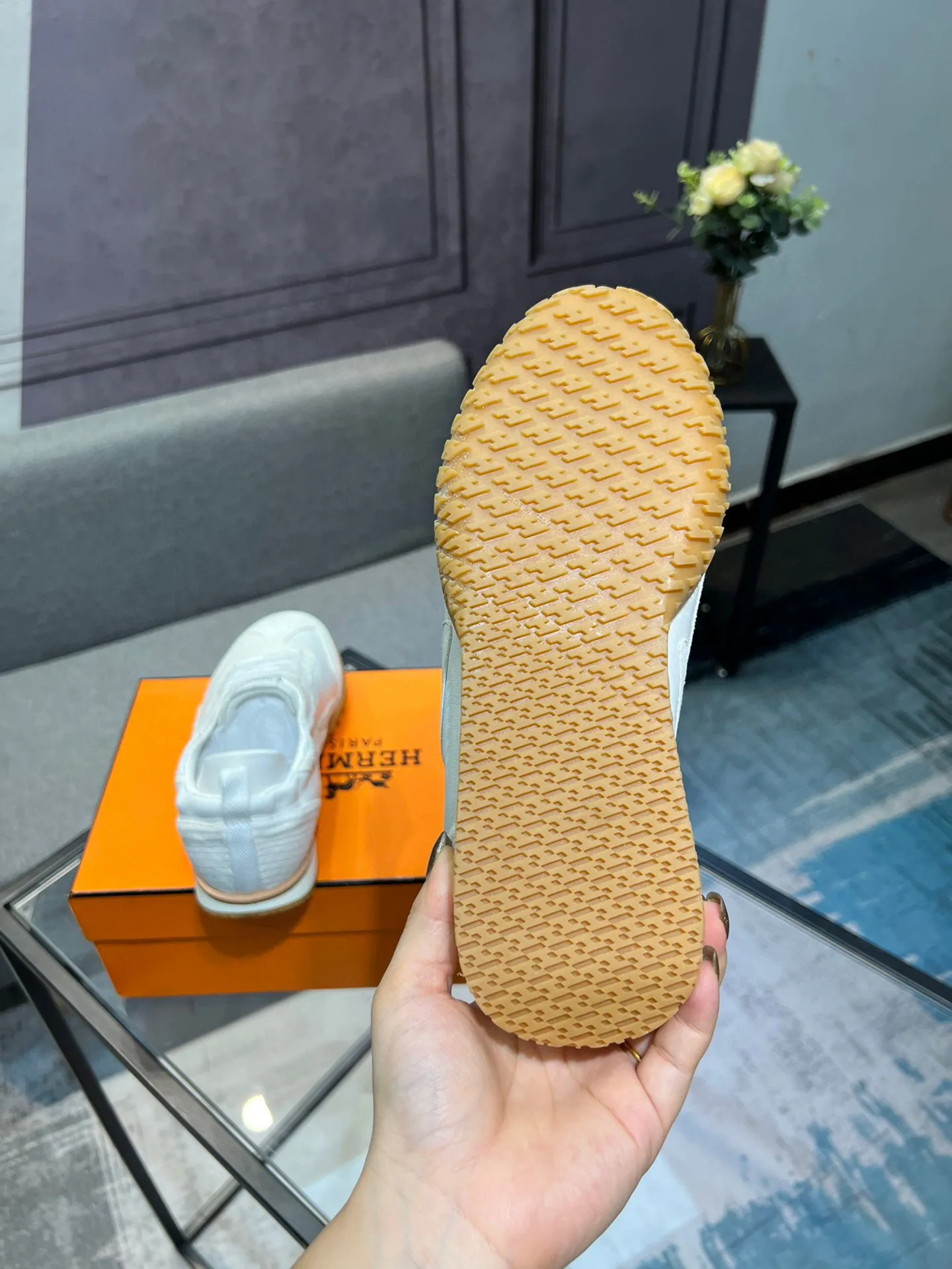 Men's shoes 💰660 [HERMES] Hermès - High-end quality original order 🔍🔍 - Upper: 🔝 cowhide suede splicing design - Inner lining: imported mixed sheepskin - Outsole: TPR foam · Rubber: two-color combined molding outsole - Super high quality control · Fine workmanship: highlighted (high-end, luxury, grade) -Size: 38-44 (45, 46, can be customized)